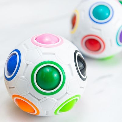 Football Fidget Cube Jogo Quebra Cabeça Infantil 12 Buracos