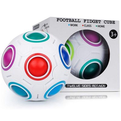 Football Fidget Cube Jogo Quebra Cabeça Infantil 12 Buracos