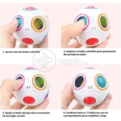 Football Fidget Cube Cubo Mágico Bola Jogo Quebra Cabeça
