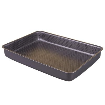 Assadeira 41cm Antiaderente Retangular Oliveira Grafite