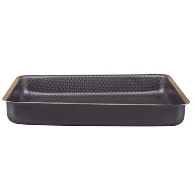 Assadeira 41cm Antiaderente Retangular Oliveira Grafite