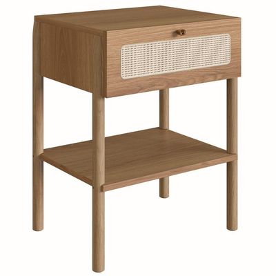 Mesa De Cabeceira 1 Gaveta Palhinha Hanover Artesano
