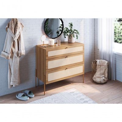 Comoda E 02 Mesas De Cabeceira Palhinha Hanover Artesano