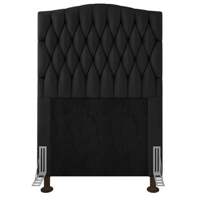 Cabeceira Estofada Box Solteiro Greta 90cm Com Frame Preto