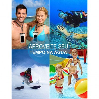 Capa Bolsa A Prova Dágua Impermeável Universal Para Celular - Amarelo
