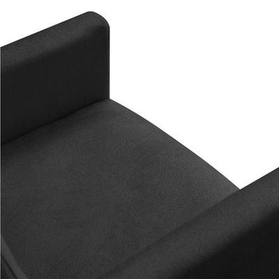 Kit 2 Poltronas Nina Suede Pés Palito Castanho - Pallazio Cor Preto