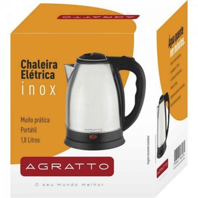 Chaleira Elétrica Em Aço Inox 220v Ce02 Prata Agratto 220