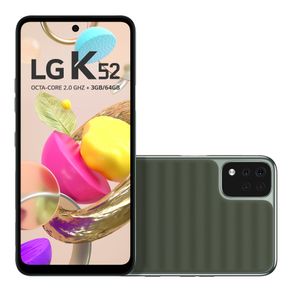 Smartphone LG K52 LMK420BMW 64GB Dual Chip Tela 6.6" 4G WiFi Câmera Dupla 13MP+2MP Verde Menor preço em Smartphone LG K52 LMK420BMW 64GB Dual Chip Tela 6.6" 4G WiFi Câmera Dupla 13MP+2MP Verde