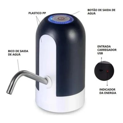 Bebedouro Bomba Elétrica P Garrafão Galão água Recarregável