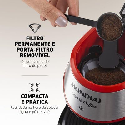 Cafeteira Mondial 2 Xícaras Smart Coffee C-42-2X-Ri 127V 110