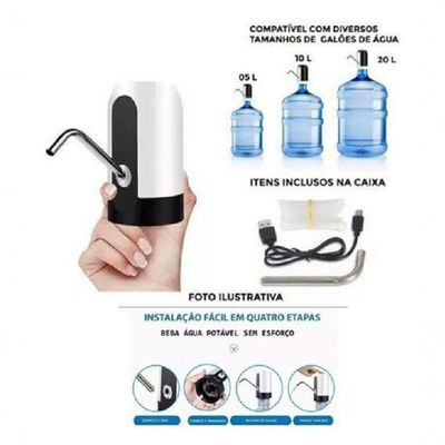 Bomba De água Recarregável Elétrica Para Galão