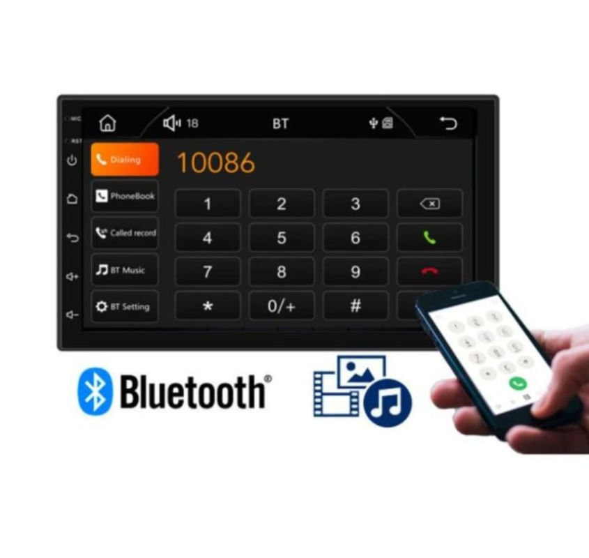 Multimídia Roadstar Carplay MP5 SLIM 7" - RS708BR