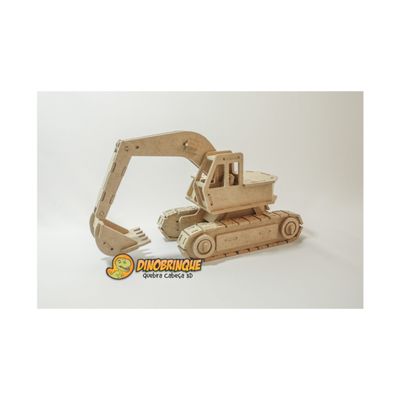 Quebra-Cabeça 3D Escavadeira 113 Peças - Dinobrinque