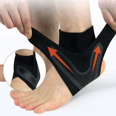 Tornozeleira Ajustável Flexível Velcro Neoprene Preta Sara Lesões