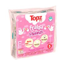 Fraldas Pano Topz Baby Meninas Estampada Tecido Duplo Algodão Macia Absorvente 65Cm X 65Cm 5 Und