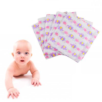 Fraldas Pano Topz Baby Meninas Estampada Tecido Duplo Algodão Macia Absorvente 65Cm X 65Cm 5 Und