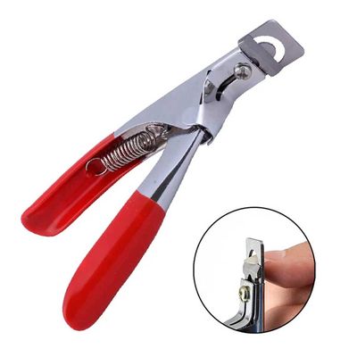 Alicate Profissional Cortador Unhas Postiças Vermelho
