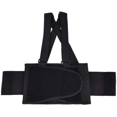 Cinta Lombar Unissex Neoprene Hastes Aço Flexível Protege Coluna Costas Carregar Peso Preta