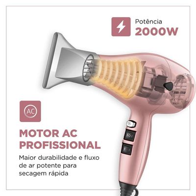 Secador De Cabelo By Juliette Mondial Golden Rose 127V 110