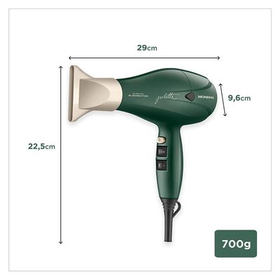Secador De Cabelo By Juliette Mondial Verde Oliva 2000W 127V 110