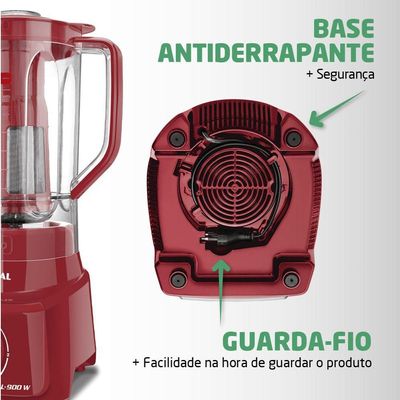 Liquidificador Mondial Turbo L-900 Fr 220V Vermelho 220