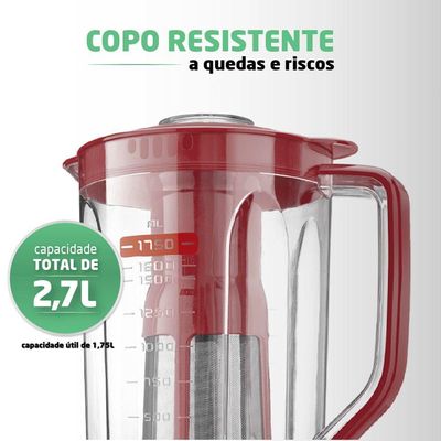 Liquidificador Mondial Turbo L-900 Fr 220V Vermelho 220