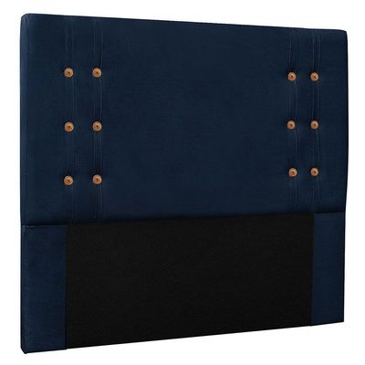 Kit Cabeceira Recamier Queen 1,60M Suede Azul Marinho