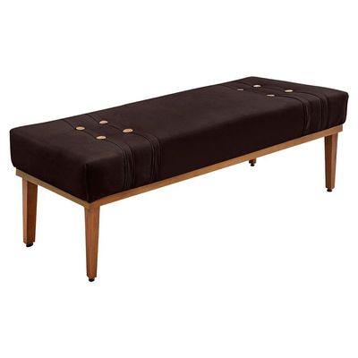 Kit Cabeceira Recamier King 1,95M Suede Marrom Café