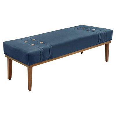 Kit Cabeceira Recamier Casal 1,40M Azul Marinho