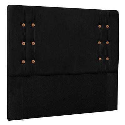 Kit Cabeceira E Calçadeira Recamier King 1,95M Suede Preto