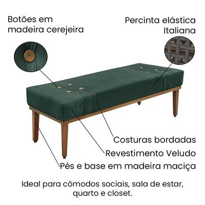 Kit Cabeceira Recamier King 1,95M Verde Floresta