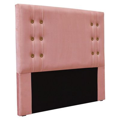 Kit Cabeceira E Calçadeira Recamier King 1,95M Rosa -