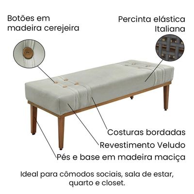 Kit Cabeceira E Calçadeira Recamier King 1,95M Cinza Prata