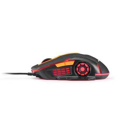 Mouse Gamer Multilaser Mo270 2400 Dpi Usb - Preto e Laranja
