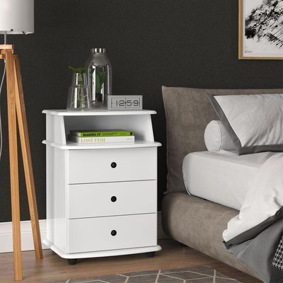 Mesa De Cabeceira Lux Branco