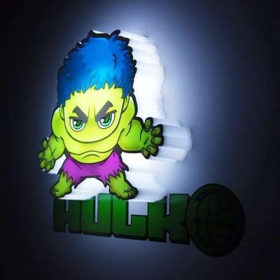 Mini Luminária 3D Light FX Marvel Hulk - Beek