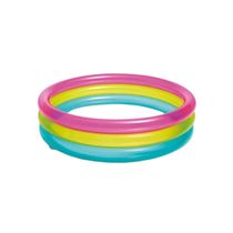 Piscina Com 3 Anéis Arco íris 63 Litros - Intex