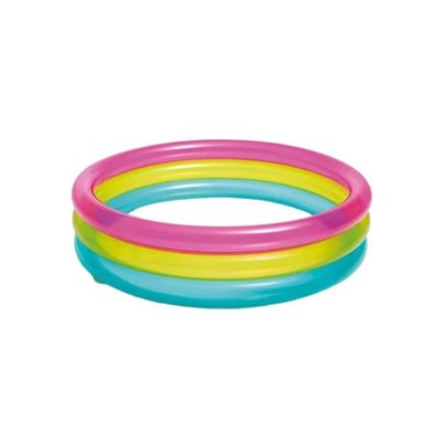 Piscina Com 3 Anéis Arco íris 63 Litros - Intex