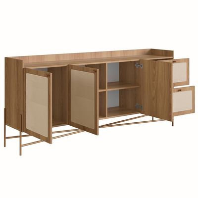 Buffet 3 Portas 2 Gavetas Palhinha Linha Hanover Artesano