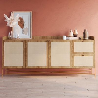 Buffet 3 Portas 2 Gavetas Palhinha Linha Hanover Artesano
