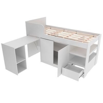 Cama Infantil Multifuncio C/Escrivaninha Branco Tecno Mobili