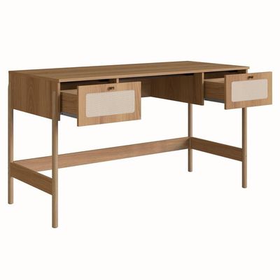 Escrivaninha 2 Gavetas Palhinha Linha Oslo Hanover Artesano