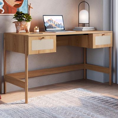 Escrivaninha 2 Gavetas Palhinha Linha Oslo Hanover Artesano