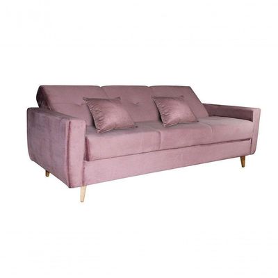 Sofá Cama Casal Reclinável Com Baú Pamela - Turkey Rose