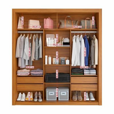 Closet Casal Premium 8 Gavetas Amoudi Móveis Freijó Trend