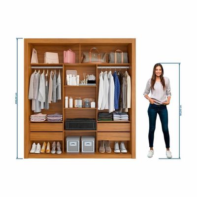 Closet Casal 4 Gavetas Amoudi Móveis Freijó Trend