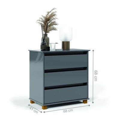 Mesa De Cabeceira Alana Cinza