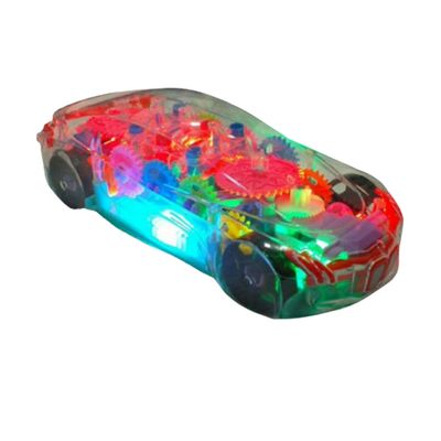 Carro Transparente  Com Engrenagem Luz E Som 1/18 - Net Toy