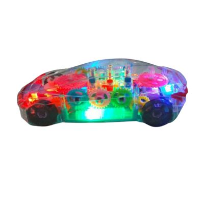 Carro Transparente  Com Engrenagem Luz E Som 1/18 - Net Toy