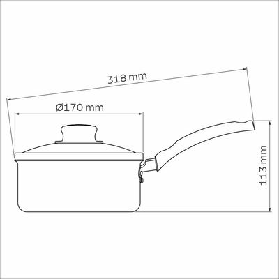 Panela Turim Alumínio Vermelha 16 cm Tramontina